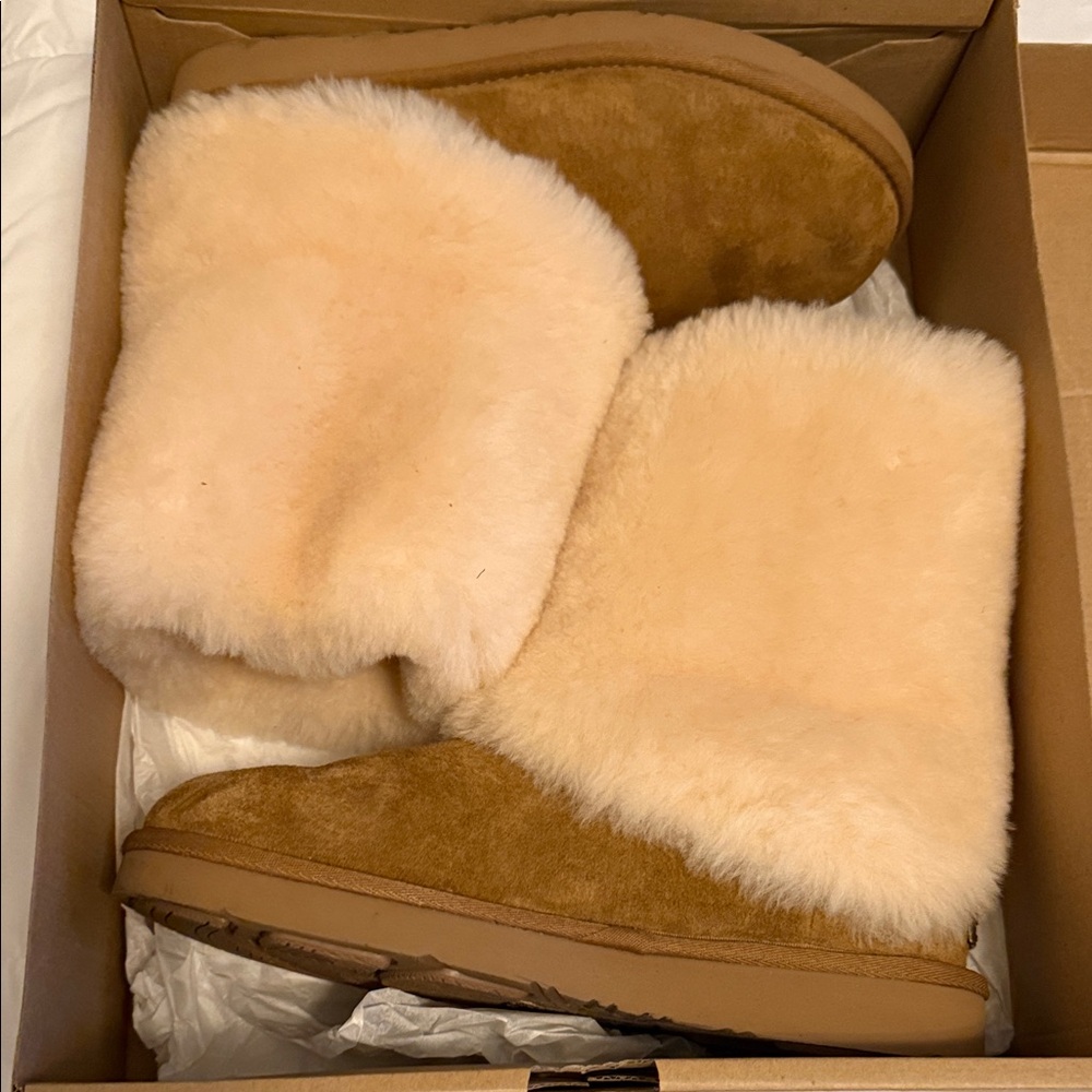 UGG Tan and Cream Boots